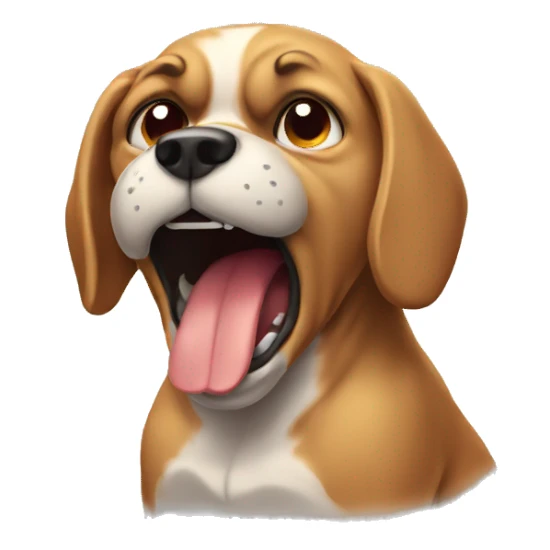 Dog showing his anger  sticker