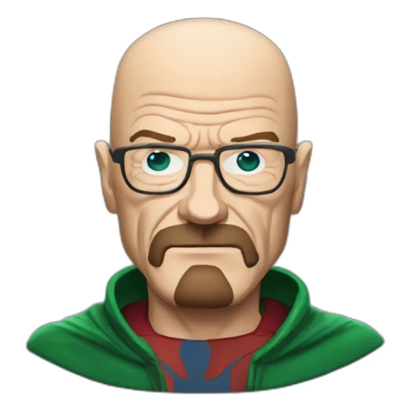 Walter White wearing a Superman suit sticker