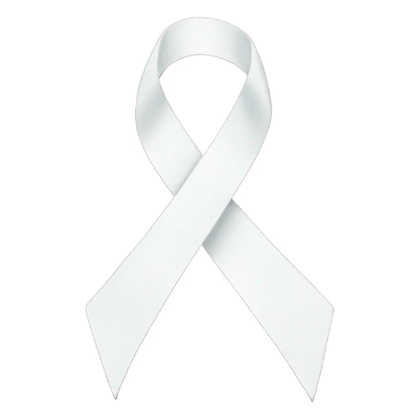 white ribbon sticker