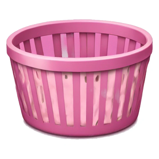 Pink laundry basket sticker