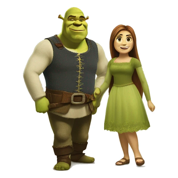 Shrek and Fiona sticker