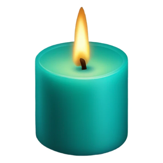 teal candle sticker