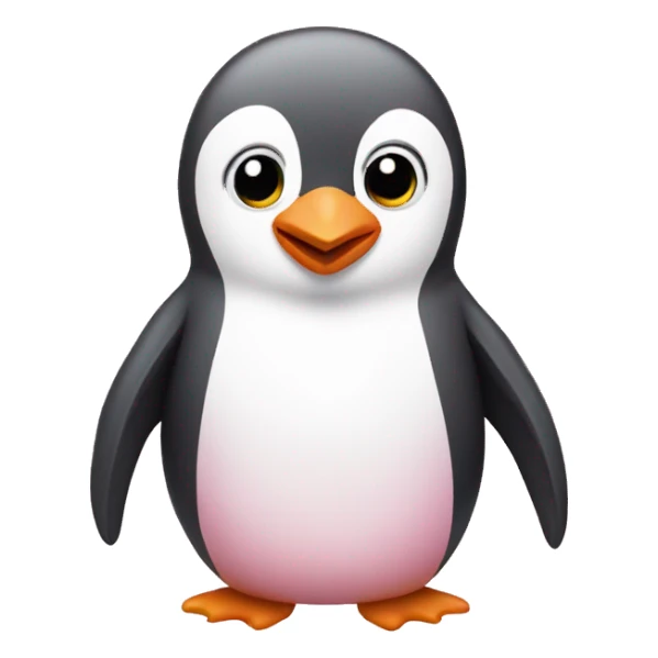pink penguin  sticker
