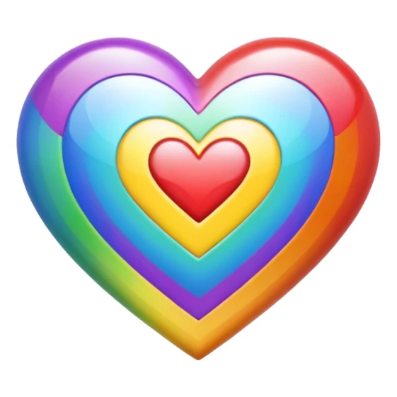 Rainbow heart emoji sticker