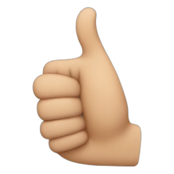 half thumb up sticker