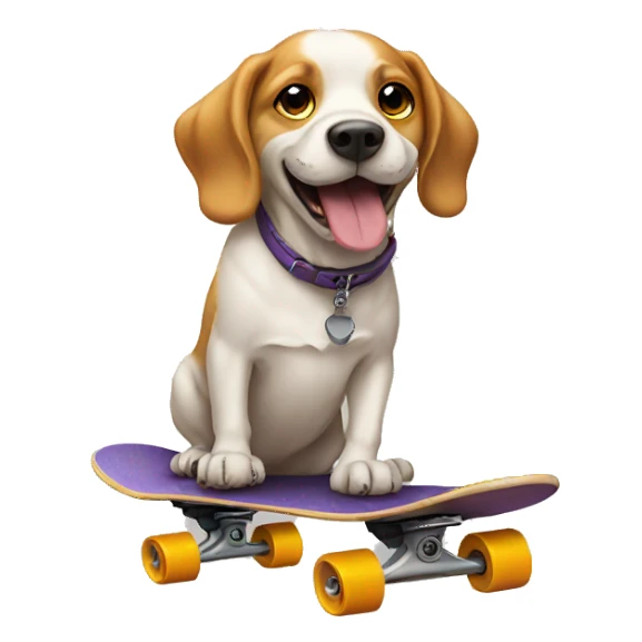 Dog on a skateboard sticker