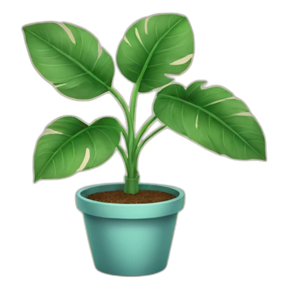 house plant with big leafs sticker