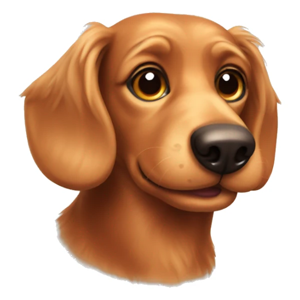 Fluffy Dachshund  sticker