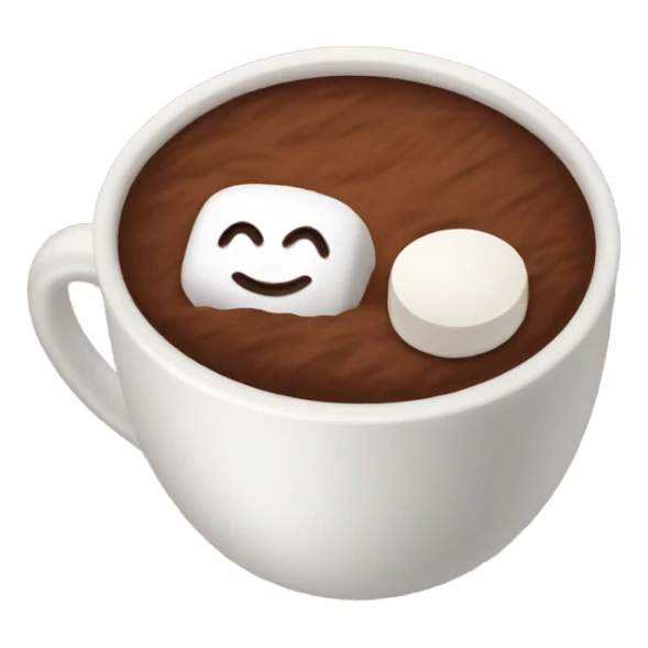 cocoa with marshmallow in cozy cup sticker
