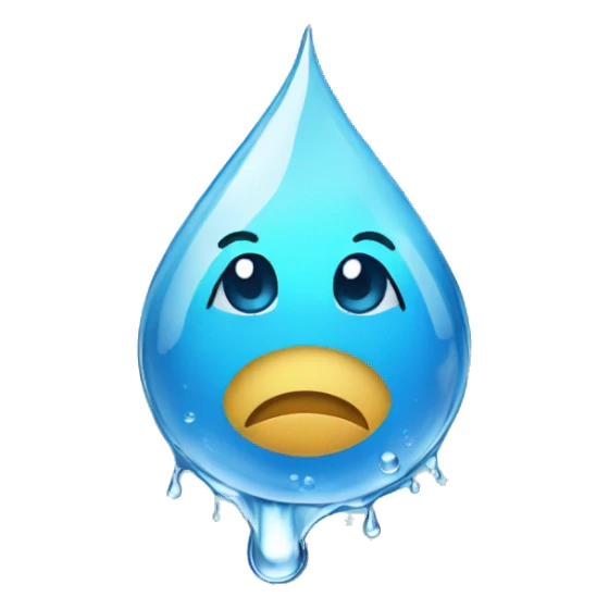 water droplet on face sticker