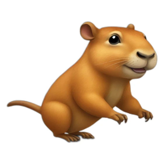 capivara riding skateboard sticker