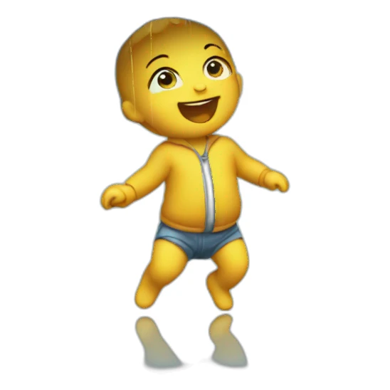 baby dancing in the rain sticker