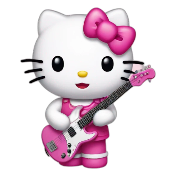 Hello kitty with ak sticker