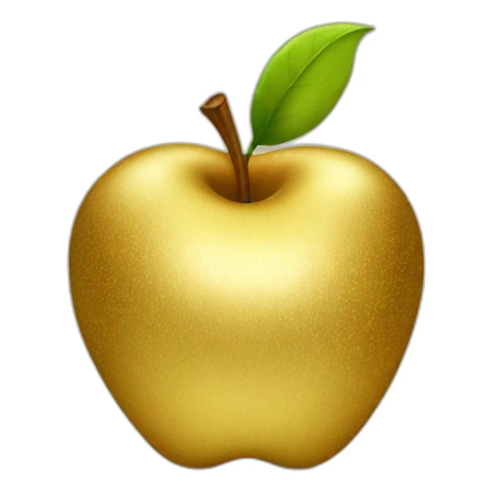 Gold apple sticker