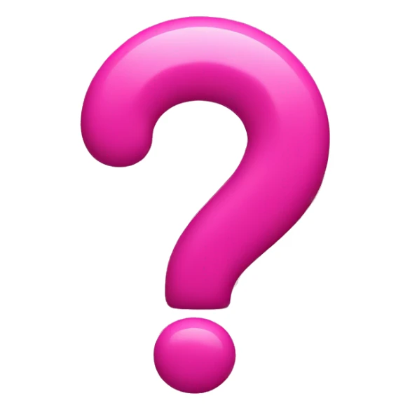 Pink question mark sticker