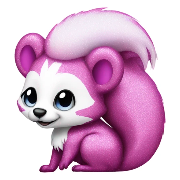 Glitter skunk that is pink sticker