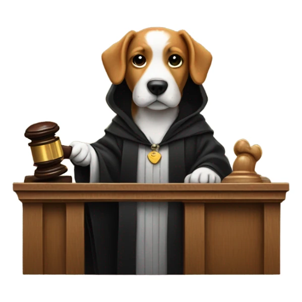 dog judge sticker