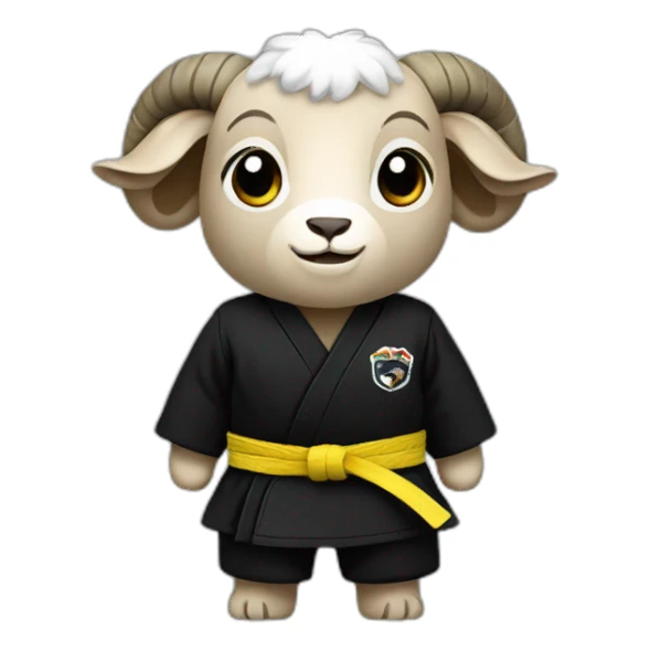 Ram wearing black Jiu-Jitsu gi sticker