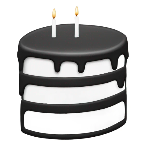 Black happy birthday sticker