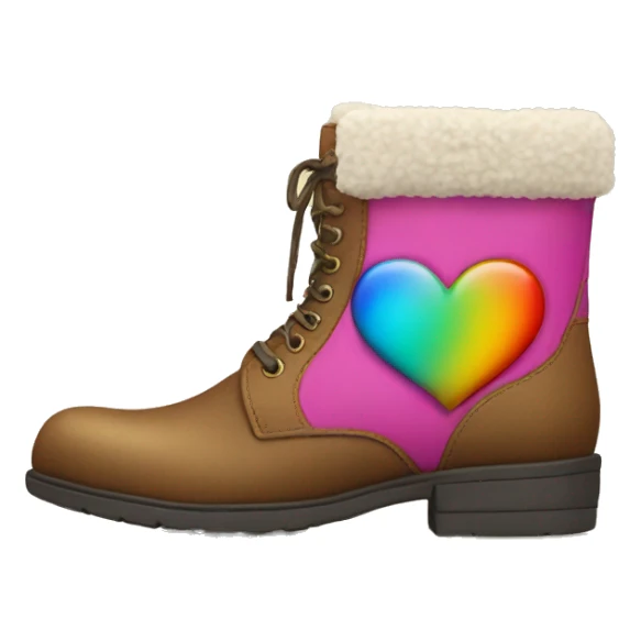 Buntes Herz mit Stiefel sticker