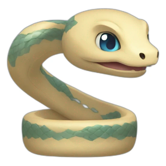 snake blue and beige mad pokemon sticker