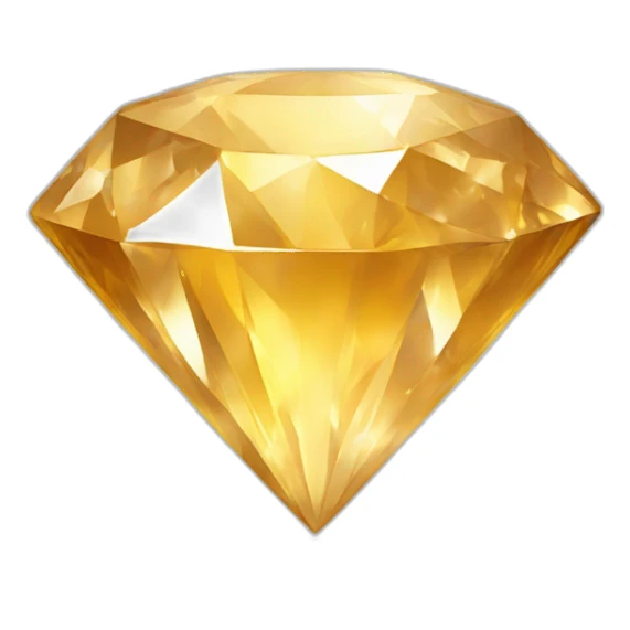 Golden crystal diamond shape sticker