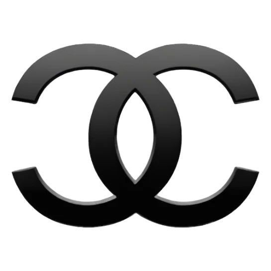 Chanel logo black and white sticker