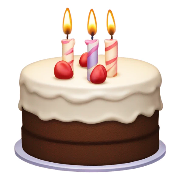 Birthday cake with candle’s sticker