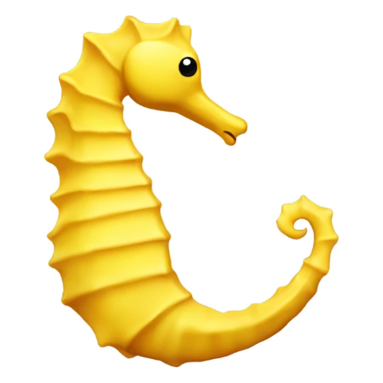Yellow Seahorse emoji sticker