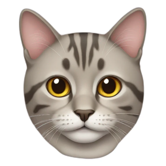 Cat with moustache sticker