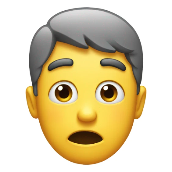 Embarrassed face with eyes looking to the right sticker