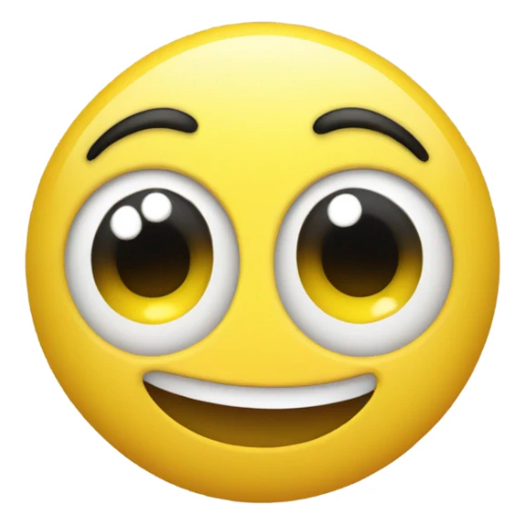 Round yellow smiley with long eye lashes sticker