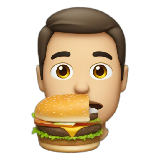 Mono comiendo hamburguesa  sticker