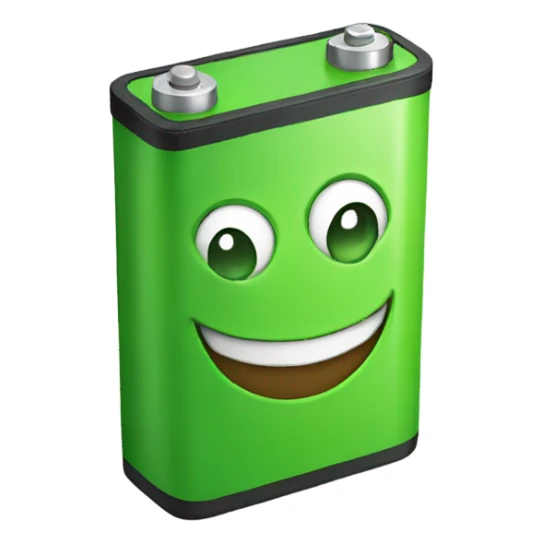 Happy Green battery sticker