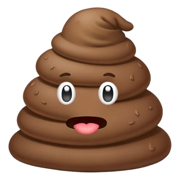 Poop with hat  sticker