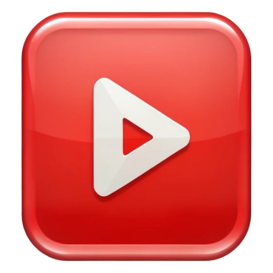 Classic red play button sticker