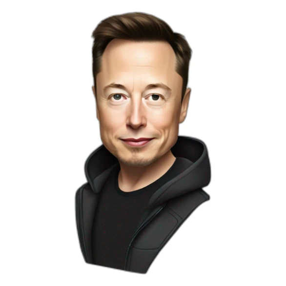elon musk as dj sticker