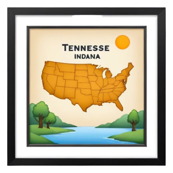 Tennessee and Indiana ￼ sticker