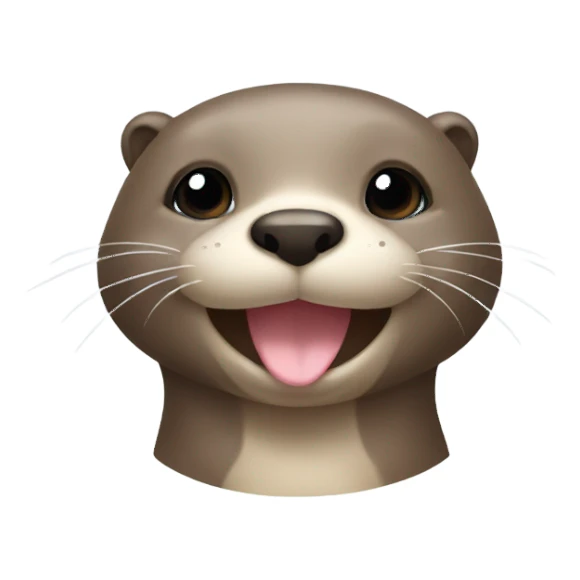 A cute otter face wearing a swimsuit. sticker