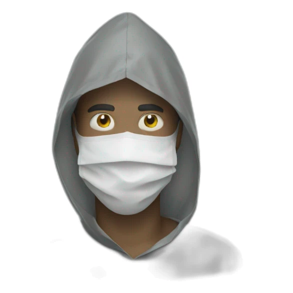 A man with a plastic bag mask over his head sticker