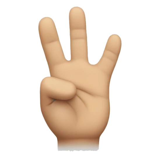 open palm with thumb tucked sticker