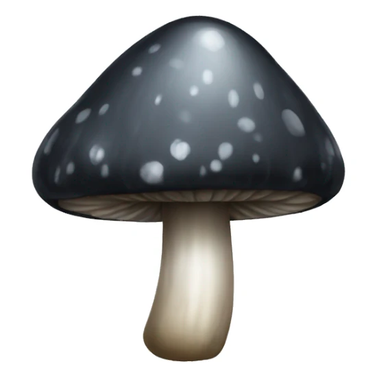 Black and dark grey Crystal mushroom  sticker