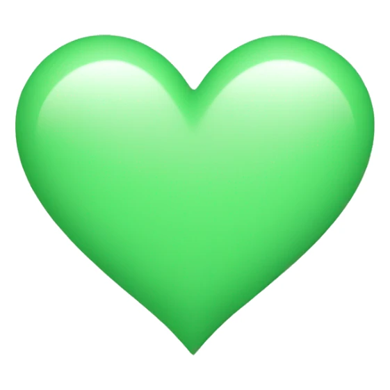 light green heart sticker