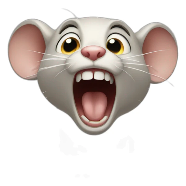 Screaming mouse sticker
