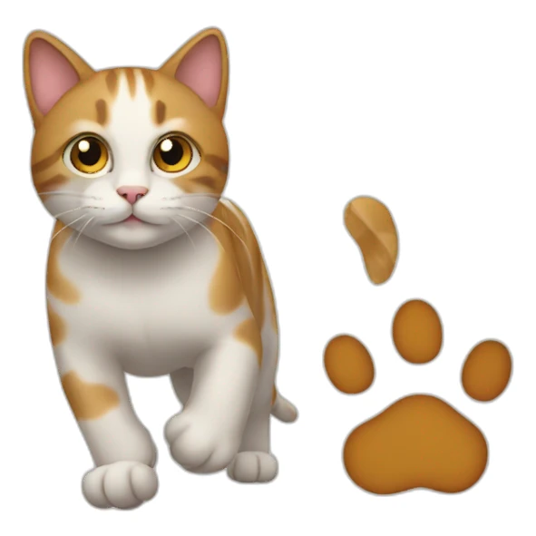 cat tracks sticker