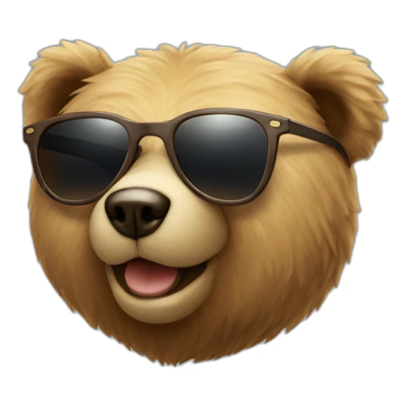 teddy bear with sunglasses sticker