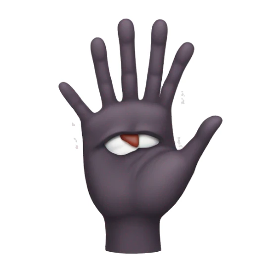 Hand with kiss sticker