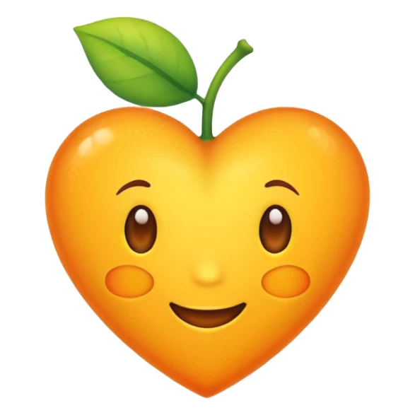 Yellow and orange hearty sticker