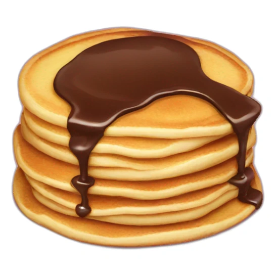 pancake with chocolate sticker