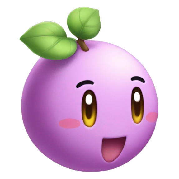 cute purple kirby  sticker